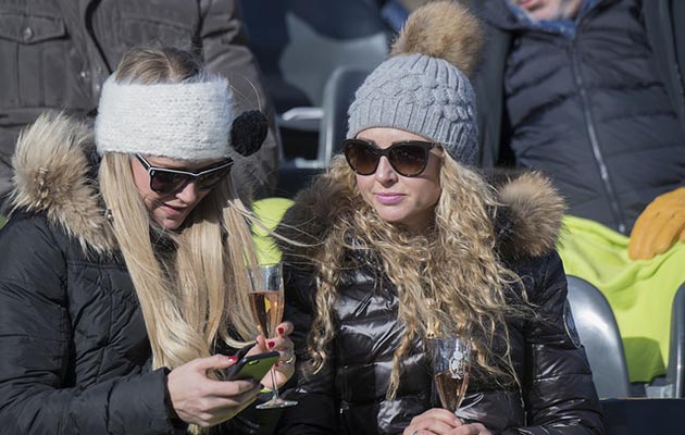 Champagne on snow