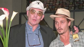 Hunter S. Thompson and Johnny Depp seen out in New York City together. 