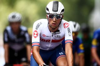 BODMIN ENGLAND SEPTEMBER 05 Ethan Vernon of United Kingdom and Team Great Britain crosses the finishing line during the 17th Tour of Britain 2021 Stage 1 a 1808km stage from Penzance to Bodmin TourofBritain TourofBritain on September 05 2021 in Bodmin England Photo by Harry TrumpGetty Images