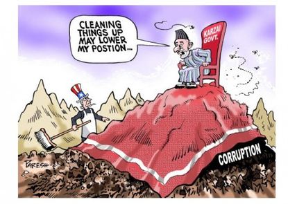 Karzai's throne of corruption