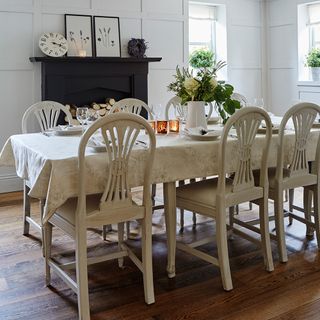 dining room with wooden flooring