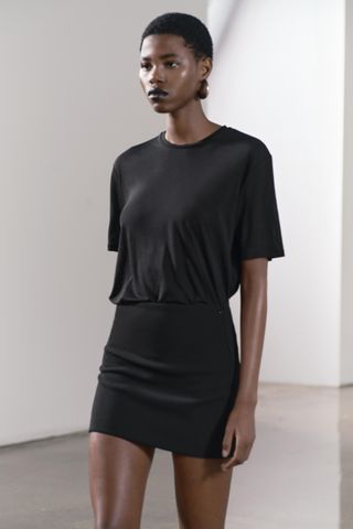 Zara Scuba Effect Mini Skirt