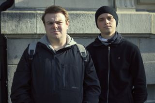 Andrew Ellis (left) and Dean Charles-Chapman as Robbie Mullen and Jack Renshaw in The Walk-In.