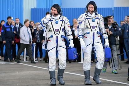 American astronaut Nick Hague and Russian cosmonaut Alexey Ovchinin