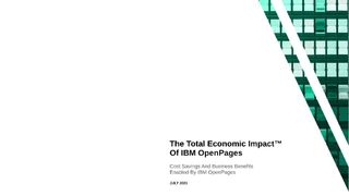  Forrester: The Total Economic Impact™ Of IBM OpenPages