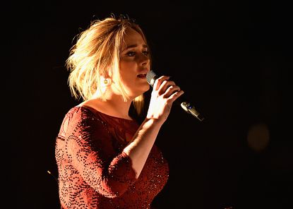 Adele says she cried the day after her Grammys mishap. 