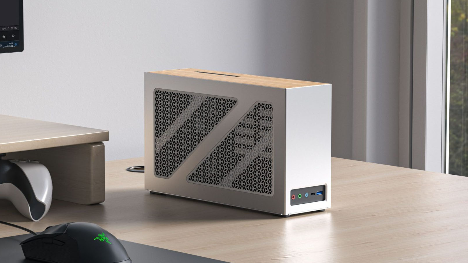 Minisforum's new mini-ITX PC lets you mount a GPU on top of the