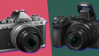 Image showing Nikon Zfc front vs Nikon Z50 flash