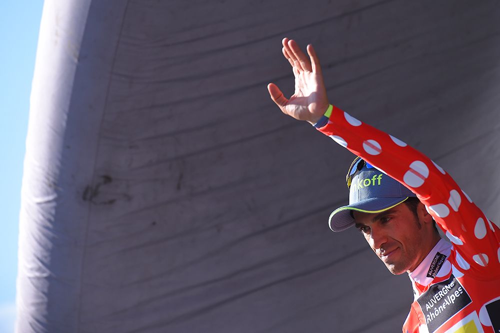 Alberto Contador (Tinkoff) leads the mountains classification