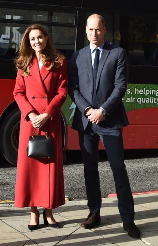 Princess Kate wears her McQueen coat with Prince William in 2020