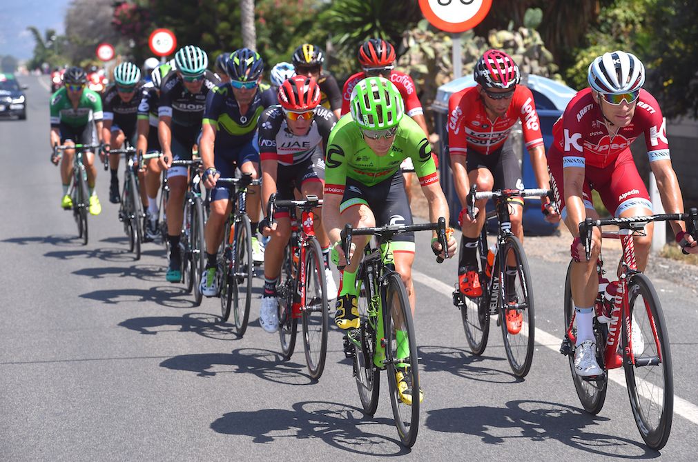Brendan Canty at the head of the break on the Vuelta a Espa&ntilde;a's 12th stage