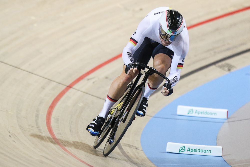 Maximilian Levy of Germany competes in Men`s sprint qualifying during the UCI Track Cycling World Championships