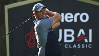 Padraig Harrington takes a shot at the Dubai Desert Classic