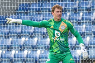 Leicester squad for 2024/25 CHESTERFIELD, ENGLAND - JULY 26: Mads Hermansen of Leicester City during the pre-season friendly match between Leicester City and Palermo at SMH Group Stadium on July 26, 2024 in Chesterfield, England. (Photo by Robbie Jay Barratt - AMA/Getty Images)