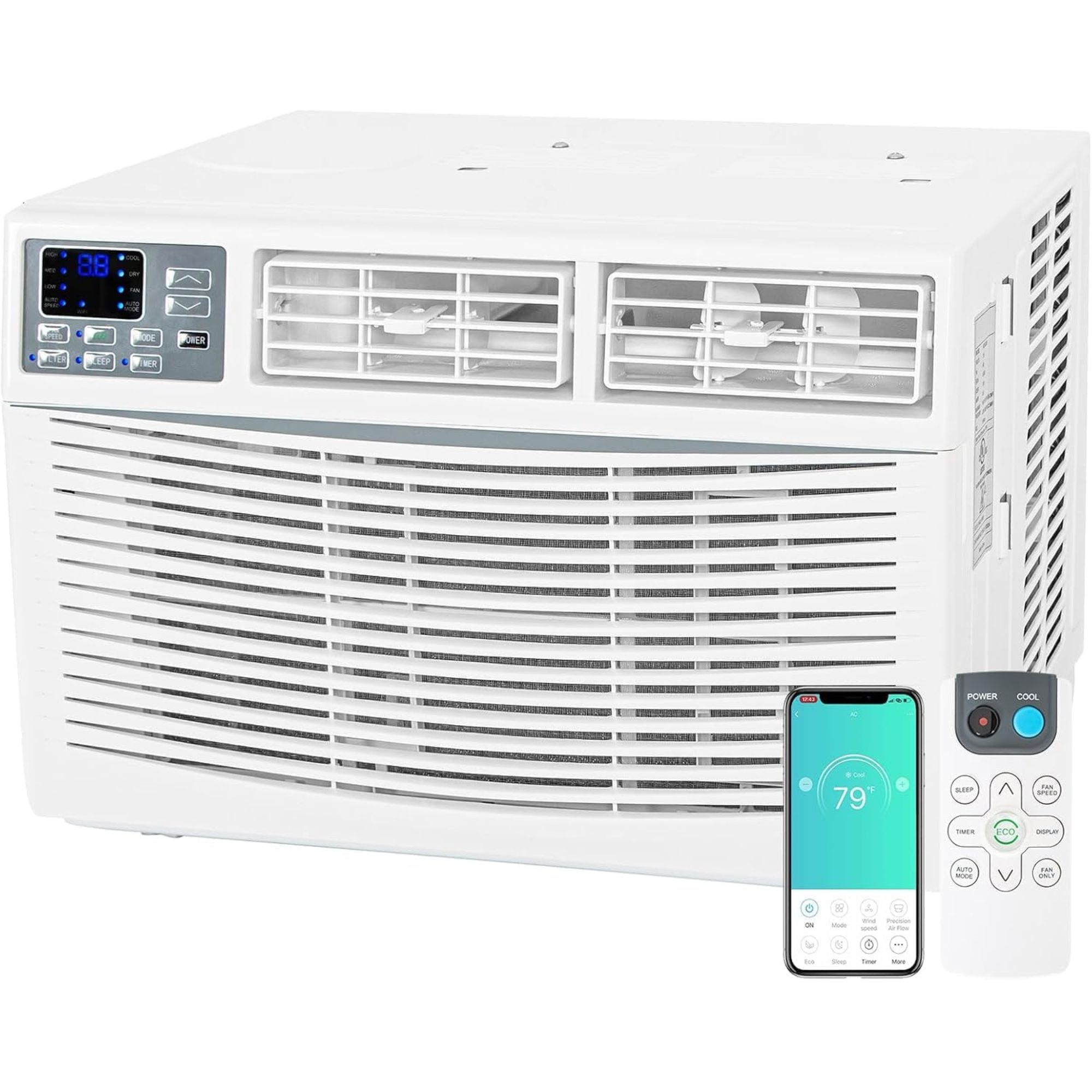 ACHAZEL WiFi Enabled 8,000 BTU Window Air Conditioner