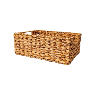 Alipis Woven Storage Basket for Shelves Natural Wicker Hyacinth