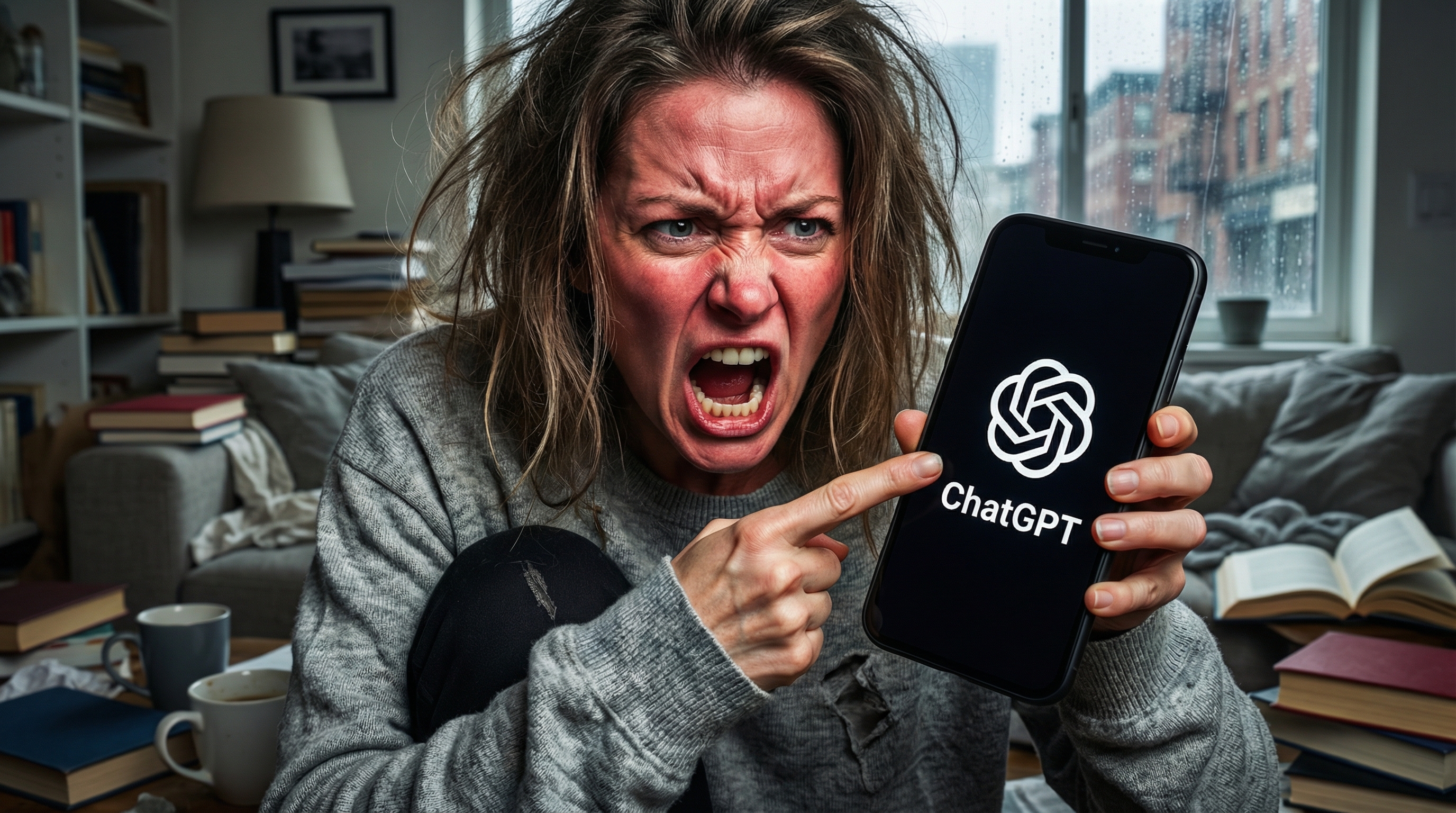 Woman yelling at ChatGPT to get it to generate better and accurate responses