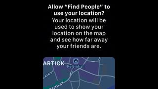 "FInd People" app on Apple Watch