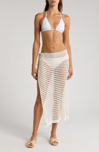 Open Stitch Cover-Up Skirt