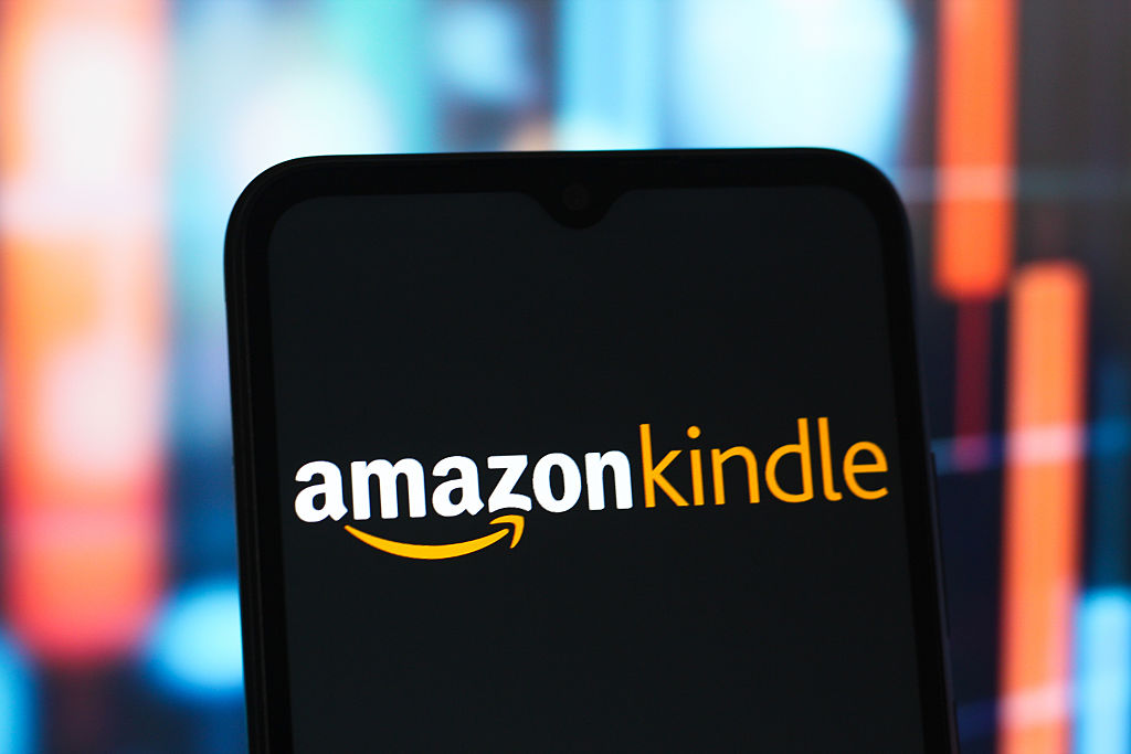 CANADA - 2025/05/11: In this photo illustration, the Amazon Kindle logo is seen displayed on a smartphone screen. (Photo Illustration by Thomas Fuller/SOPA Images/LightRocket via Getty Images)
