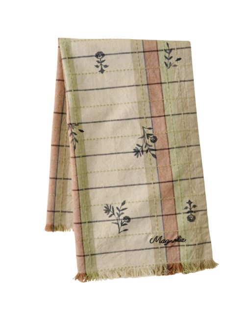 Magnolia Dawn Plaid Tea Towel