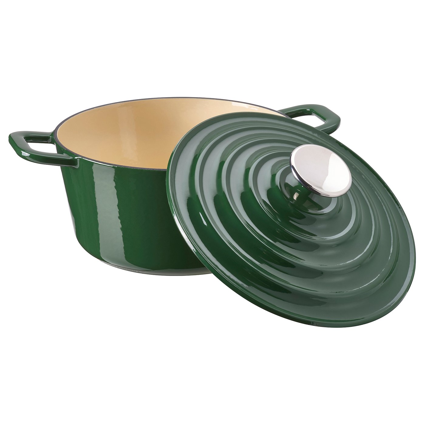 Vardagen Pot With Lid - Enamelled Cast Iron Dark Grey-Green 3 L