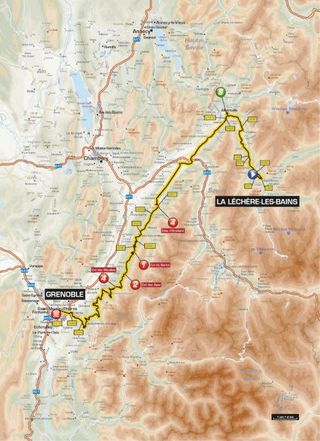 2013 Critérium du Dauphiné stage 6 map
