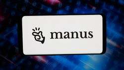 Alibaba продает игровую студию Lingxi Games ради развития искусственного интеллекта the Manus logo on a phone