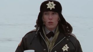 Frances McDormand in her police uniform in Fargo