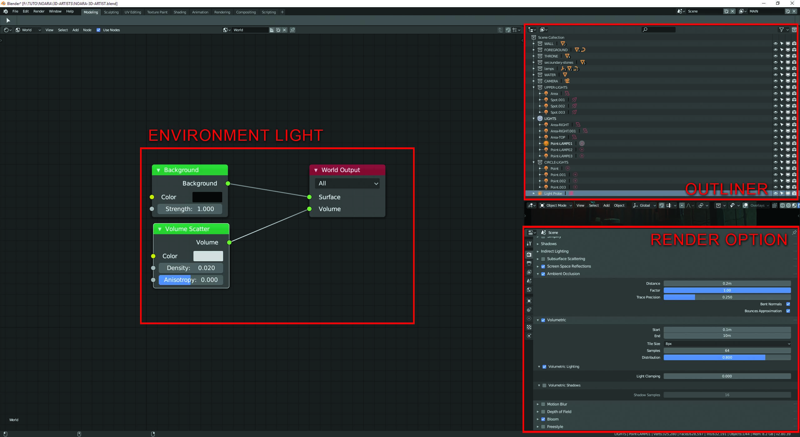 screenshot of Blender EEVE