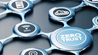 Zero trust graphic to showcase how it interfaces with IoT