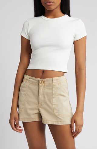 Compact Rib Crop Baby Tee