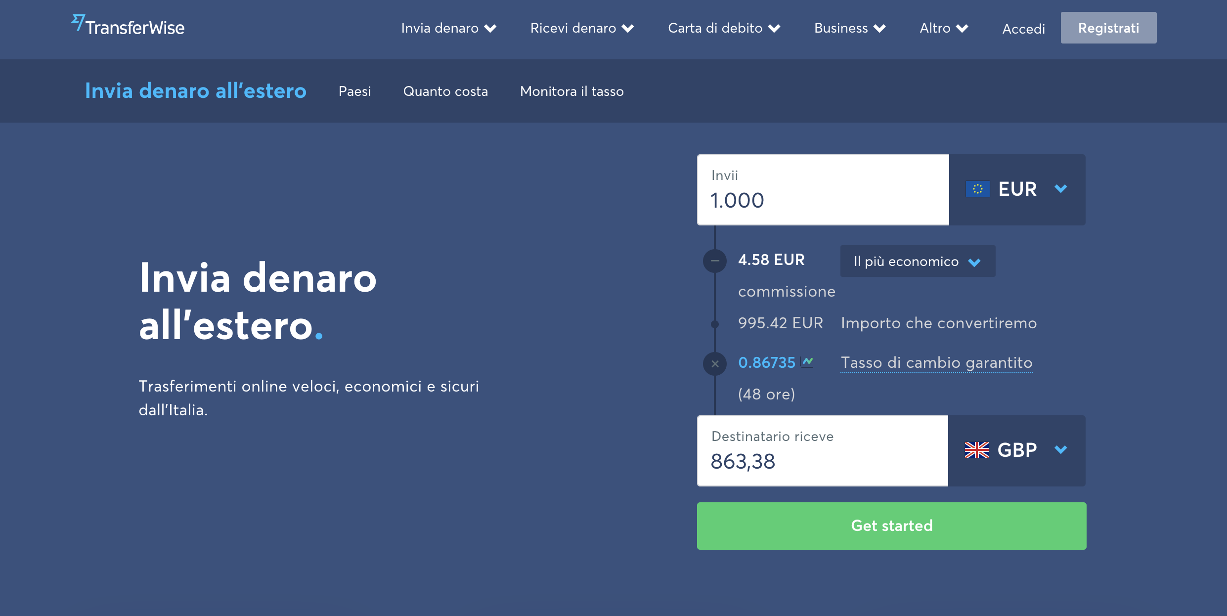 TransferWise Home