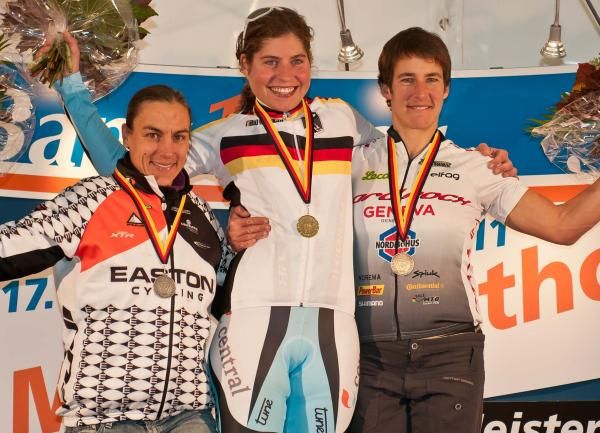 Elite women's podium for the German marathon national championship