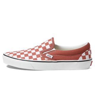 Vans, Color Theory Checkerboard Auburn Classic Slip-On Sneakers
