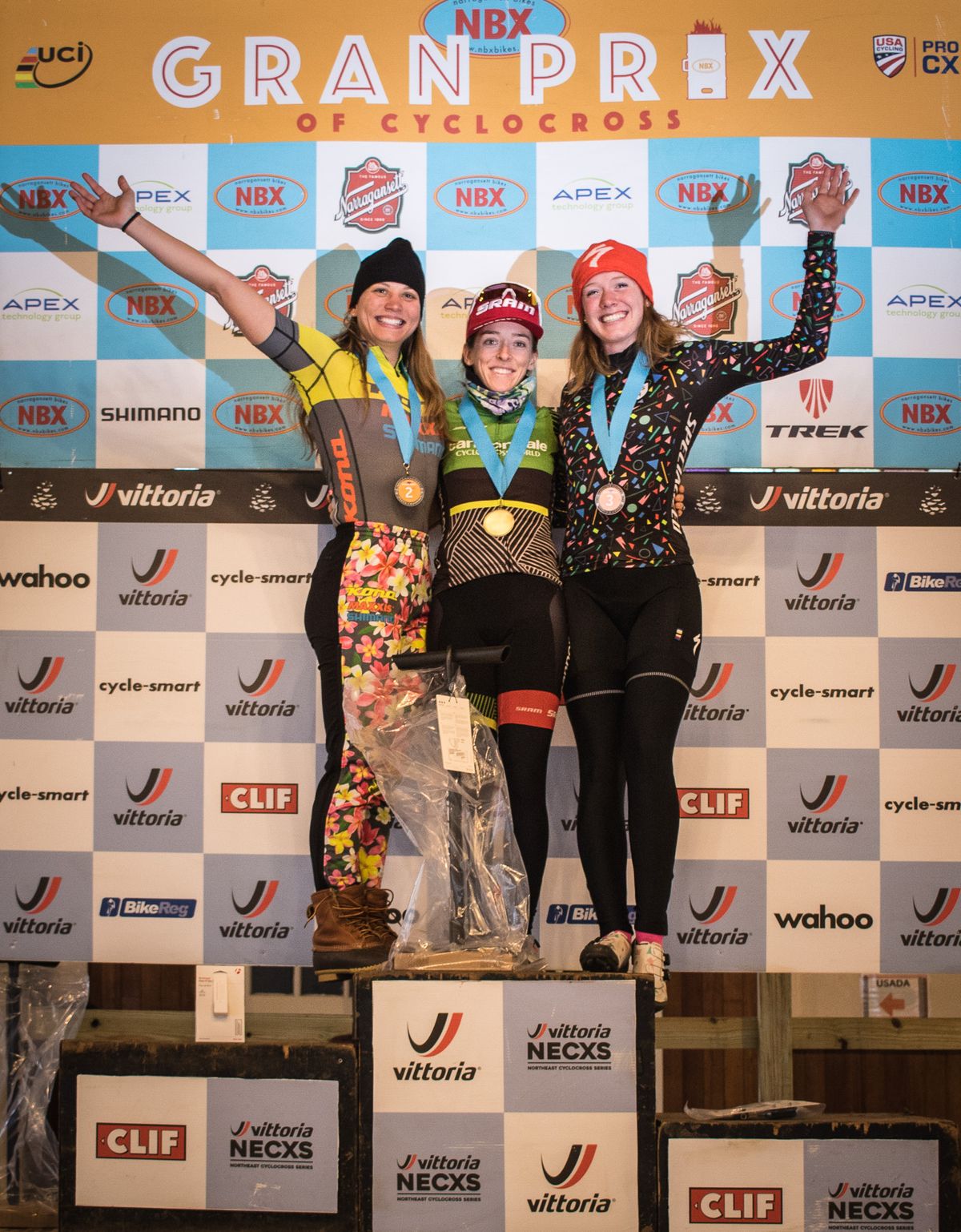Fahringer, Keough, West (L-R) on the final podium
