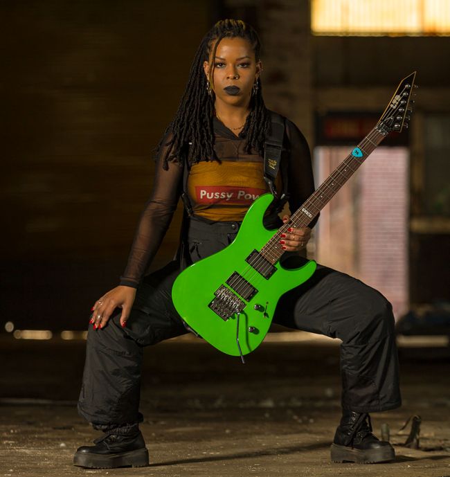 Guitare Musique Rock Heavy Metal Musicien Jupe ` Rock' Nroll Gothique T-Shirt 