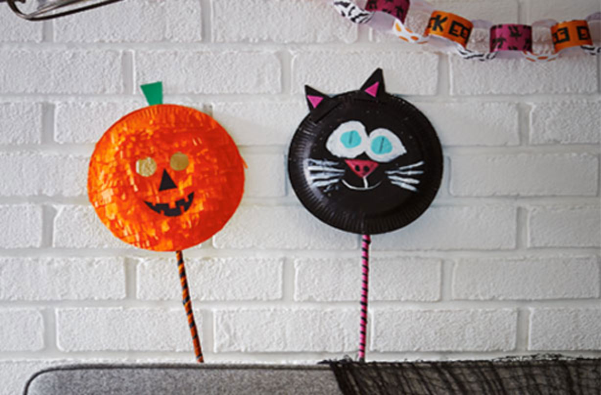 Paper Plate Pumpkin Mask: Halloween Craft