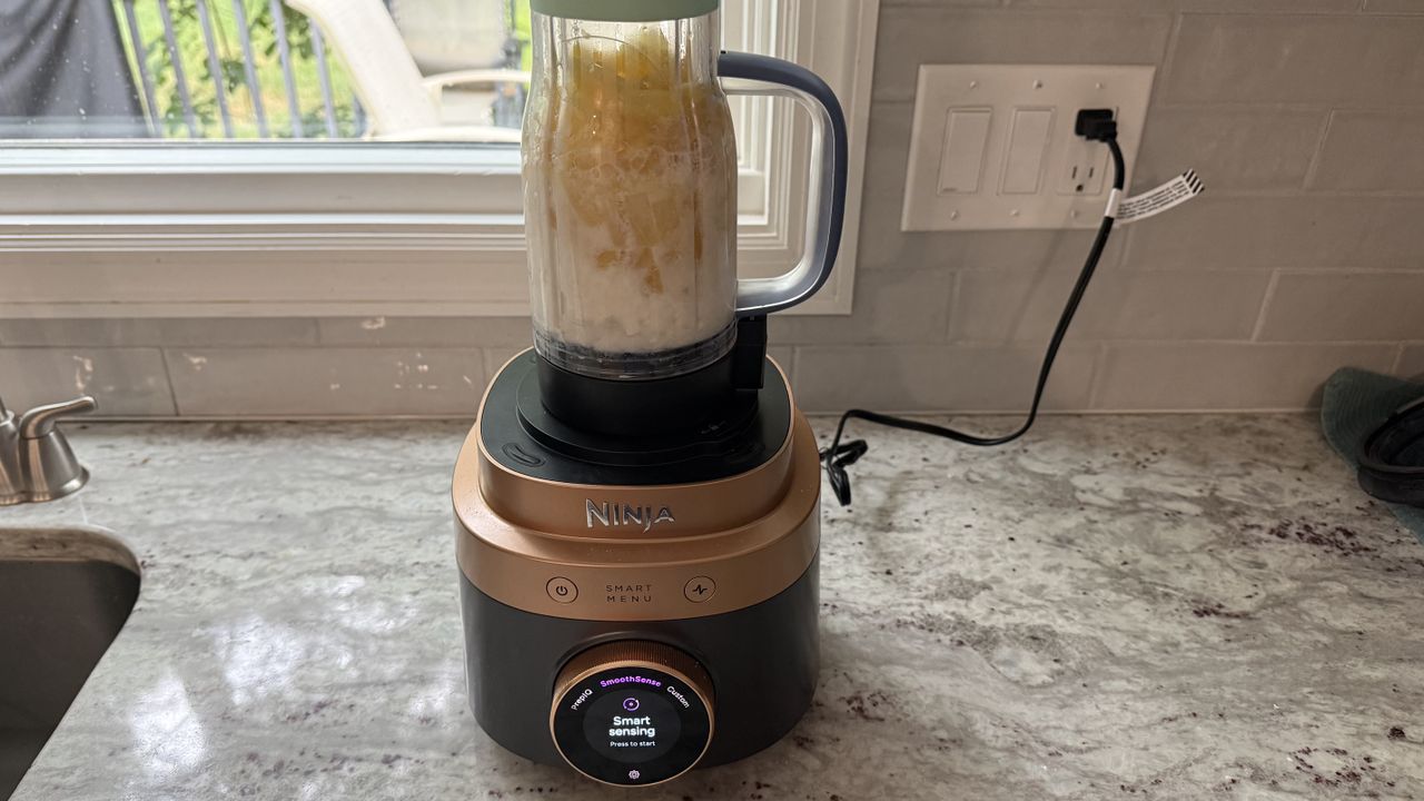 Ninja CrushBOSS making dole whip style frozen treat