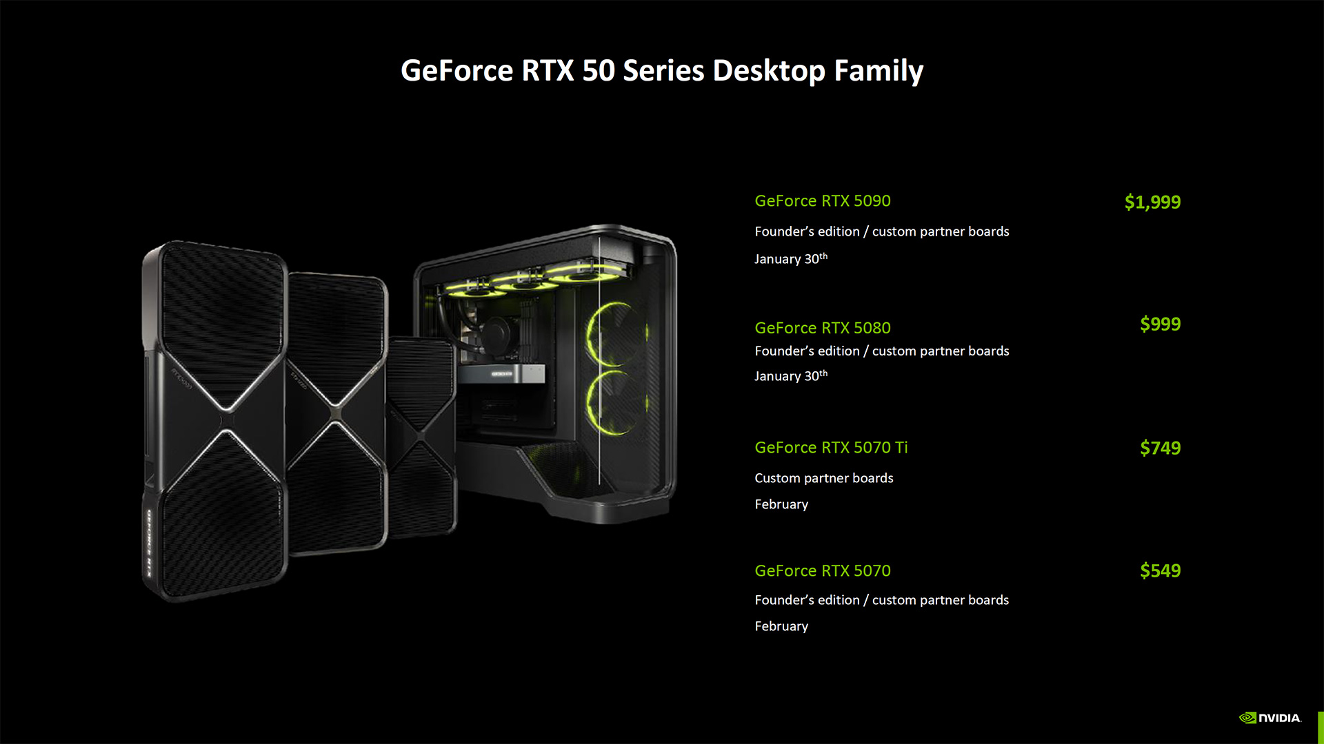 Nvidia Blackwell RTX 50-series Founders Edition graphics cards