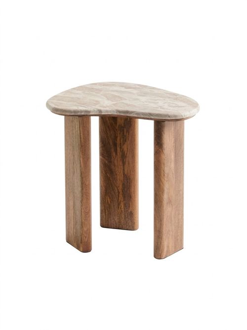 Marble-Top Side Table