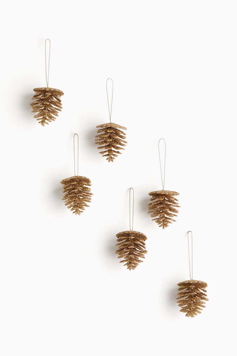 6-Pack Pine Cone Christmas Decorations