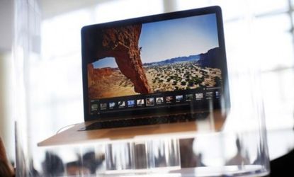 The new MacBook Pro is pictured in a case at the Apple WorldWide Developers Conference: The debut of the next-generation laptop stole the show.