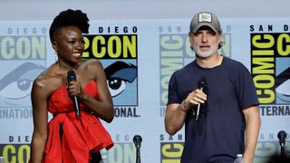 Danai Gurira and Andrew Lincoln fat The Walking Dead panel at San Diego Comic-Con 2022