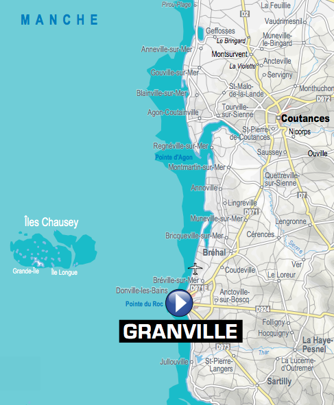 The map of stage three of the 2016 Tour de France