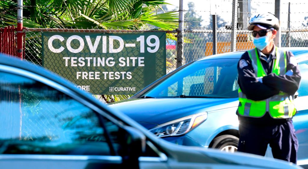 Coronavirus testing in California.