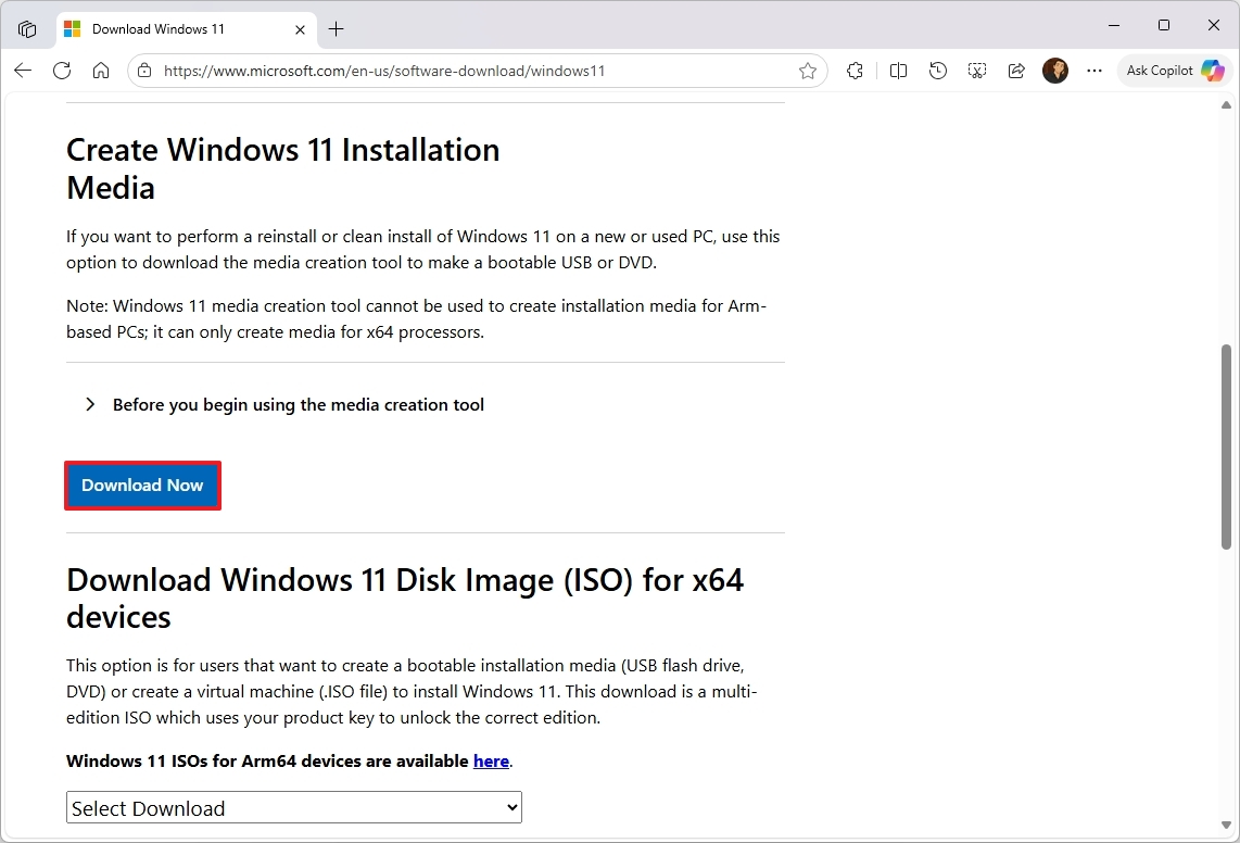 Media Creation Tool download
