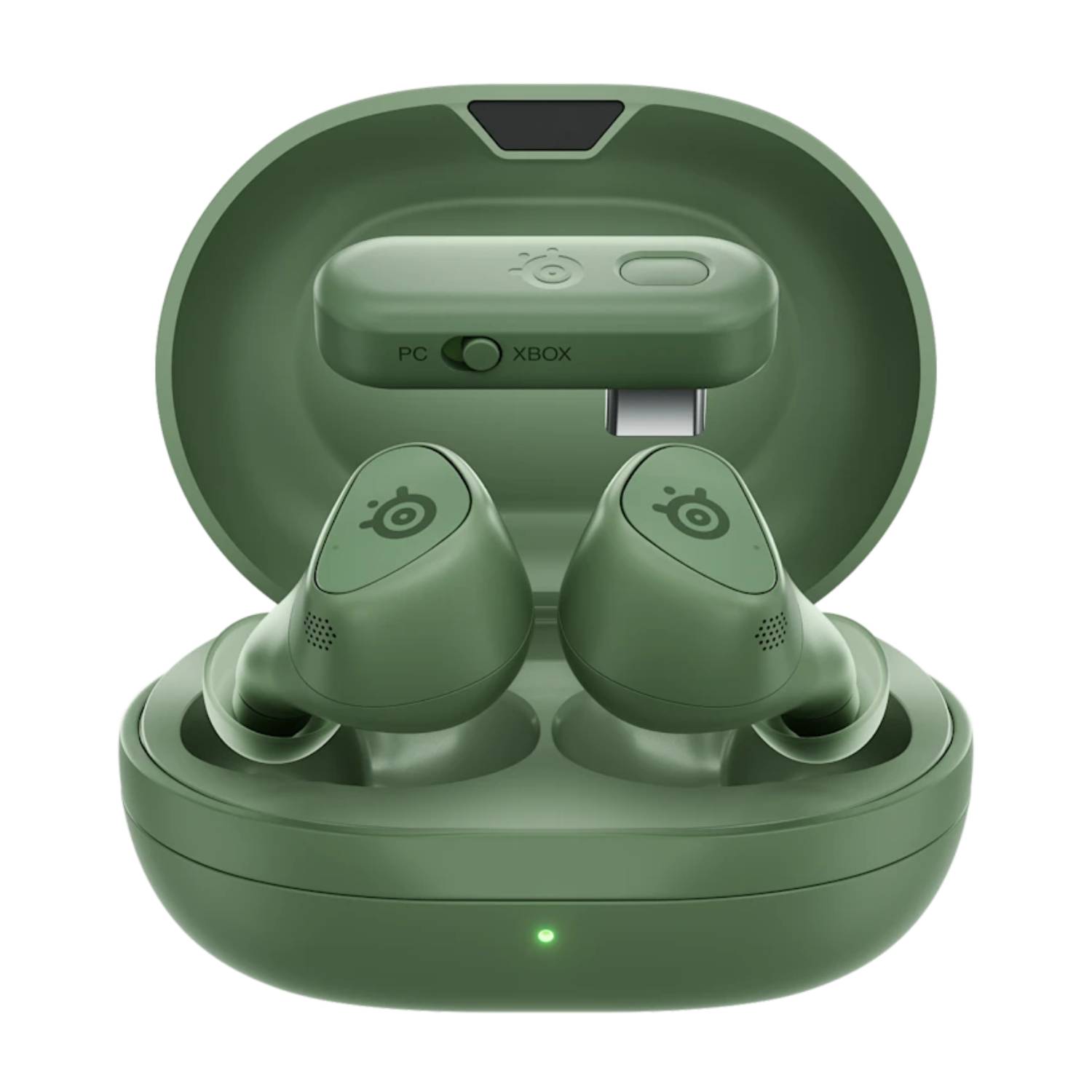 Image of the Matcha Xbox Cozy Collection SteelSeries Arctis Game Buds with a white background.