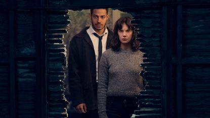 The Woman in the Wall true story explained. Seen here is Daryl McCormack as Detective Colman Akande and Ruth Wilson as Lorna Brady