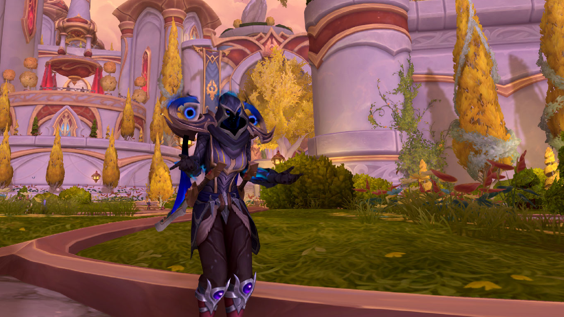 A screenshot of a rogue shrugging in World of Warcraft.